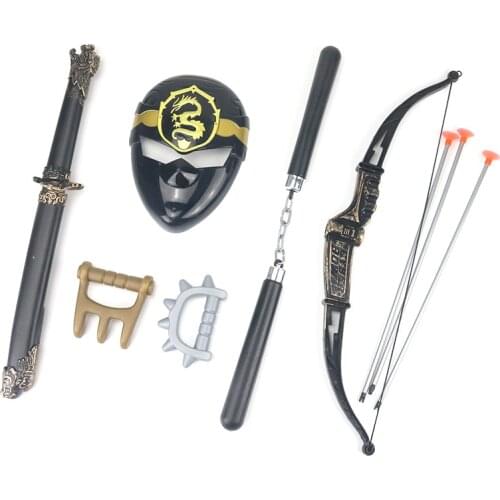 Halloween toy ninja weapon set samurai sword props plastic weapon set sword toy role-playing props