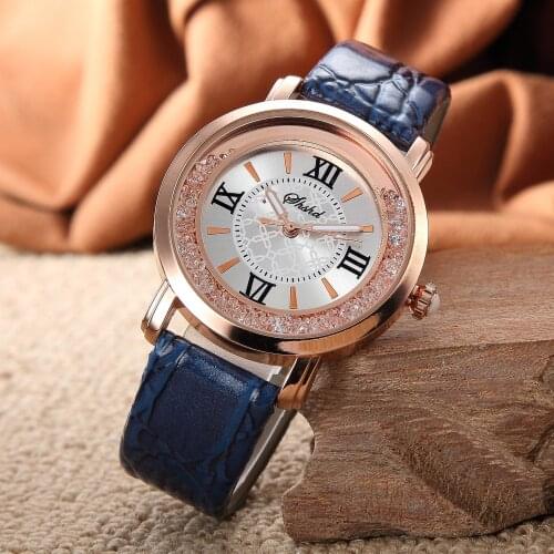 Fashionable casual womens watch white diamond contracted fashion leisure female table student girl lady strap watch