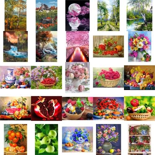 Green apples cross stitch kit people 18ct 14ct UNprinting11ct count print canvas stitches embroidery DIY handmade needlework