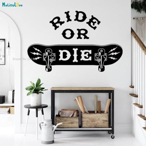 Ride Or Die Wall Decor Extreme Sports For Young People Adventure Stickers Winter Sports Home Art Decals Vinyl YT3944
