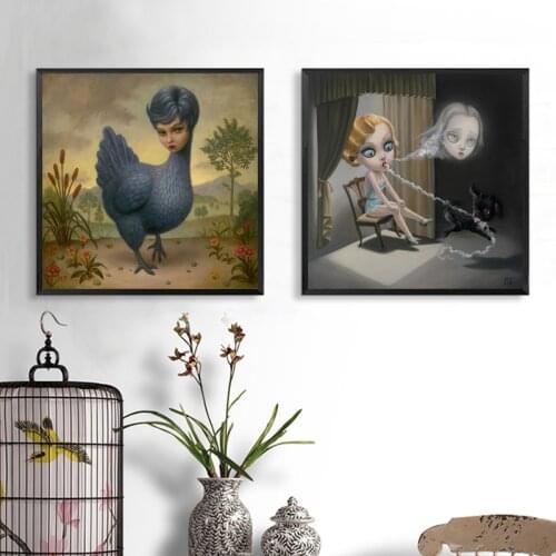 Quirky Xue Wang Marion Peck Is An American Painter Poster Painting On Canvas Bedroom Wall Art Decoration Pictures Home Decor