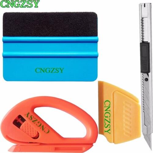 Plastic conquerer squeegee mini sharp scraper snap-off art knife Snitty Vinyl Film Cutter Car Wrap Tools Application Tool K08