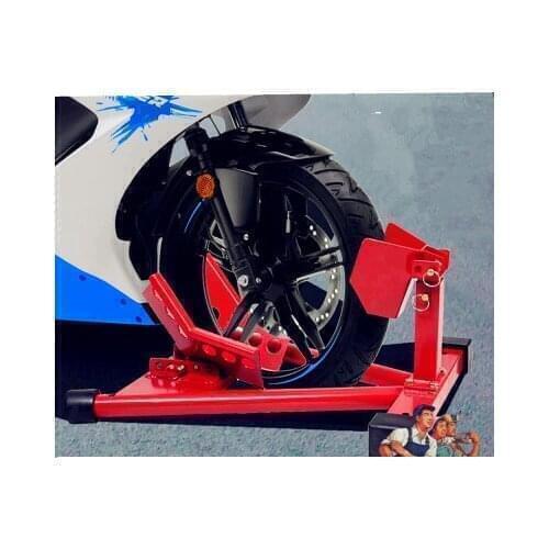 Motorcycle Front tyre tire Wheel Chock Self Locking Stand Fits Most 15" - 21" Tires Moto Repairing Tool T-006