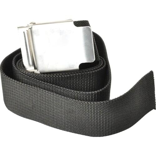 Scuba Diving Lead Spearfishing 1.5meter Nylon With Stainless Steel Camlock Buckle Black Diving Weight Belt