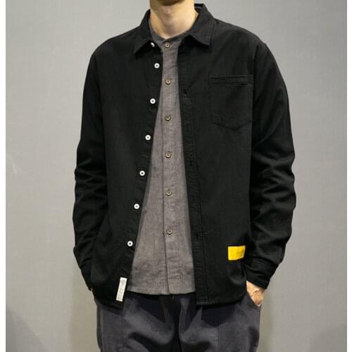 2020 teenager fashion korean Shirt long sleeve black 5XL streetwear mens shirts casual slim fit harajuku college clothes