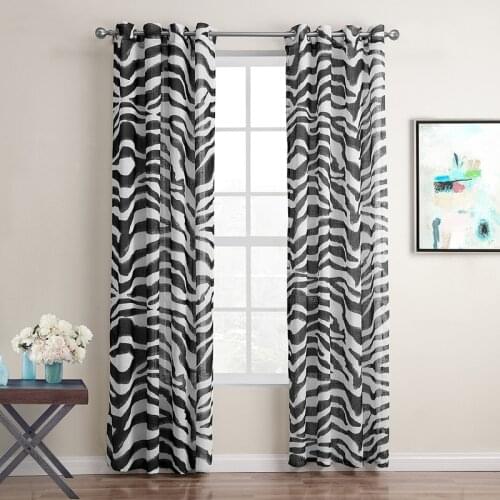 European and American style printed curtains living room bedroom window treatments
