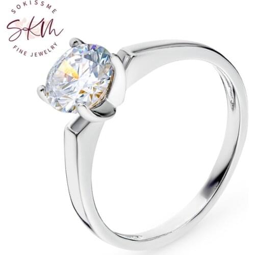 SKM 14K 18k white gold rings for women moissanite rings wedding rings designer Promise Luxury Fine Jewelry