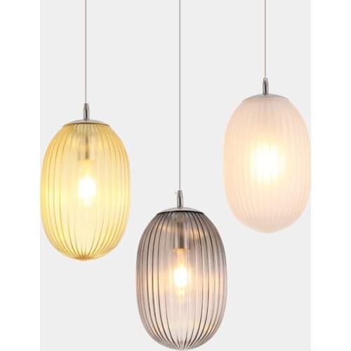 Nordic Glass Pendant Lights Modern LED Restaurant Bar Coffee Shop Hanging Lamps Home Bedroom Living Room Kitchen Pendant Light