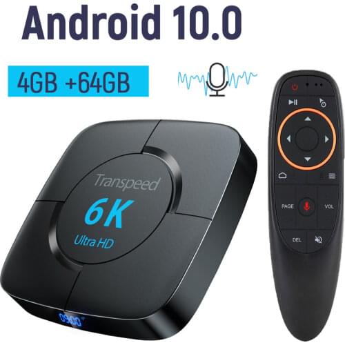 Android 10.0 4G 64G TV BOX 6K Youtube Google Assistant 3D Video TV receiver Wifi Bluetooth TV Box Play Store Set top Box