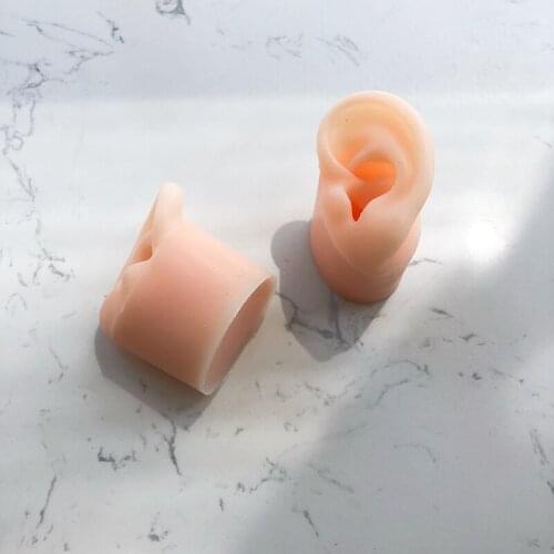 Ear picking practice teaching ear model dedicated long ear canal simulation silicone deep ear canal ear learning props