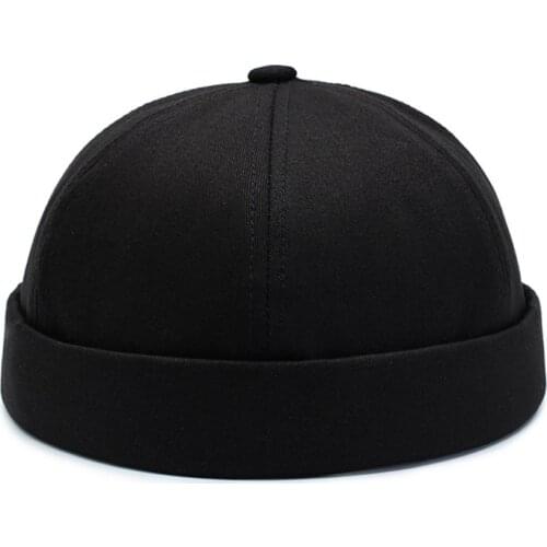 Vintage Dome Hat Mens Warm Velvet Beanies For Men Retro Crimping Brimless Skull Caps Autumn Casual Hip Hop Cap Gorro