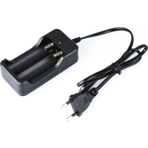 18650 Battery Charger Black 2 Slots AC 110V 220V Dual For 18650 Charging 3.7V Rechargeable Li-Ion US EU Plug