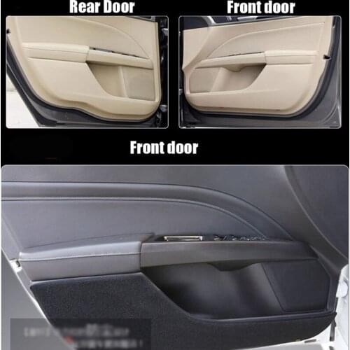 4pcs Fabric Door Protection Mats Anti-kick Decorative Pads For Ford Mondeo 2013