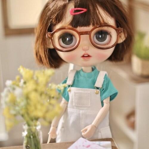 1PCS Cute Bib Pants T-shirt for Blyth Doll Clothes Accessories Toy