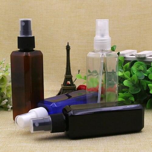 100ml Spray Bottle Fine Mist Small Square Ssprayer Cosmetic Sample Bottle 20pcs/lot