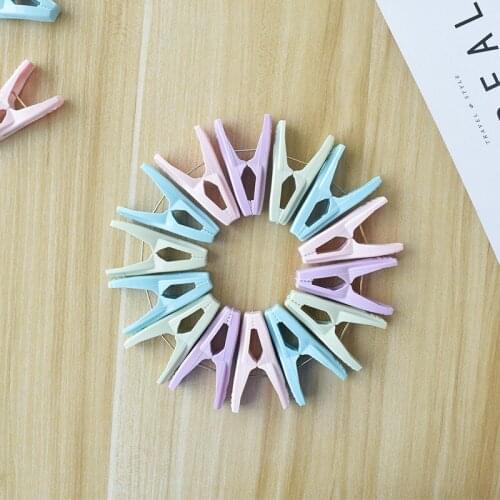 12 \ 16 \ 20pcs / set multifunctional drying clip plastic small clip food storage bag sealed strong clip office paper folder