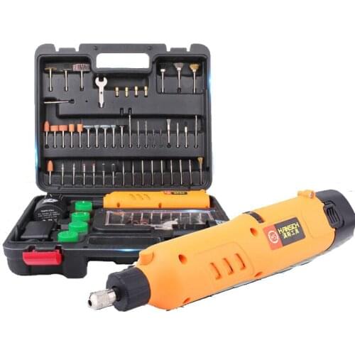 12V Rechargeable Electric Die Grinder Variable Speed Drill Grinding Milling Polishing Carving Machine Whole Set Accessory HS5053