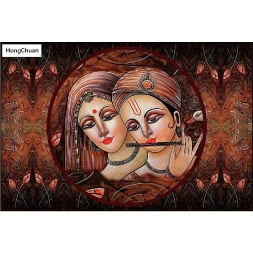 Fast delivery DIY 5D square/round diamond embroidery diamond painting cross stitch mosaic home decoration sisters blowpipe mural