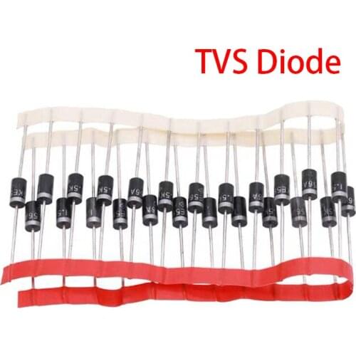 20pcs TVS Diode P6KE6.8A P6KE10A P6KE12A P6KE13A P6KE15A P6KE16A P6KE18A P6KE24A P6KE27A P6KE30A P6KE33A P6KE36A P6KE51A