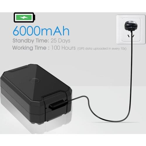 AT1 Gps Tracking With Recording GPS + LBS + WIFI Positioning 6000mAh Battery IP67 Waterproof Tamper Alert For Assets Cars