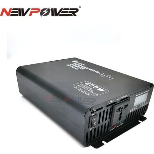600W LCD Pure Sine Wave Inverter 12V/24V/48V/60V/72V DC to AC 110v 120v 220v 230v DC AC Power Inverter Voltage Converter