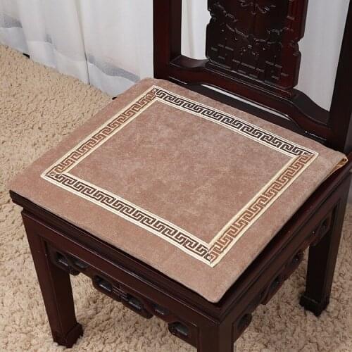 Luxury Lace Velvet Chair Pad Seat Cushion for Office Home Chair Vintage Classic High End Chinese style Dining Chair Seat Cushion