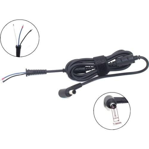 1.8m Laptop Notebook Power Supply Cable 7.4X5.0mm DC Angle Jack Tip Plug Connector Cable For Dell Power Charger Adapter 150W
