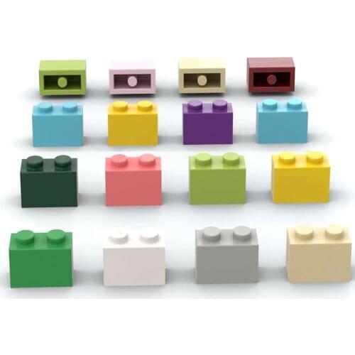 10PCS Building Blocks 3004 3065 35743 Thick 1x2 High-Tech Bricks Assembles Particles DIY Assembly Parts Toys For Children Gift