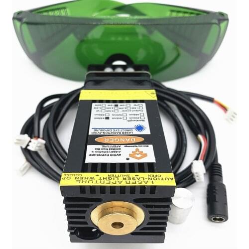 15000mW laser head. Actual wattage. The actual power 15W blue laser module can engrave oxidized metal and stainless steel