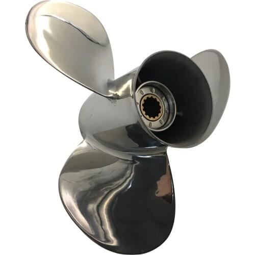 Boat Propeller 11 1/8x13 for Mercury 40HP-60HP 3 Blades Stainless Steel Prop SS 13 Tooth RH 11.125x13