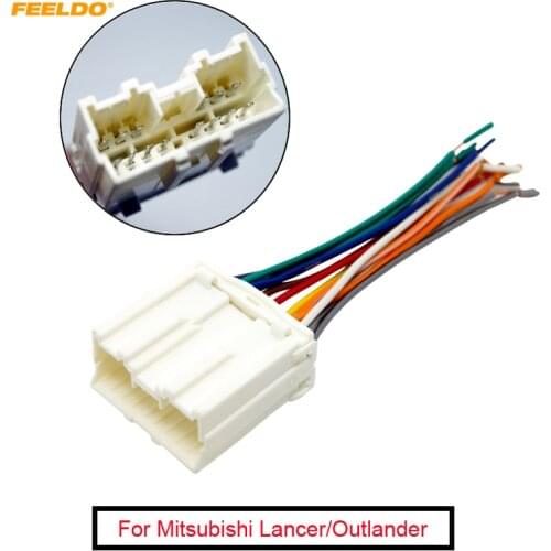 FEELDO Car Radio Stereo Wiring Harness Adapter For Mitsubishi Lancer/Galant/Outlander/3000GT/Diamante/Mirage/Montero/Endeavor