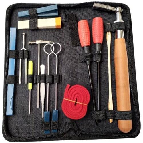 A Full Set Piano Tuning Kit Tuner Tools Set Piano Tuning Tool Wooden Handle Fixed Tuning Wrench With Bag