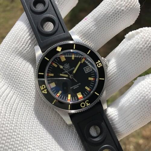 Steeldive SD1952T Ceramic Bezel Stainless Steel Case 300m Waterproof Japan NH35 Automatic 41mm Mens Dive Diver Watch Reloj