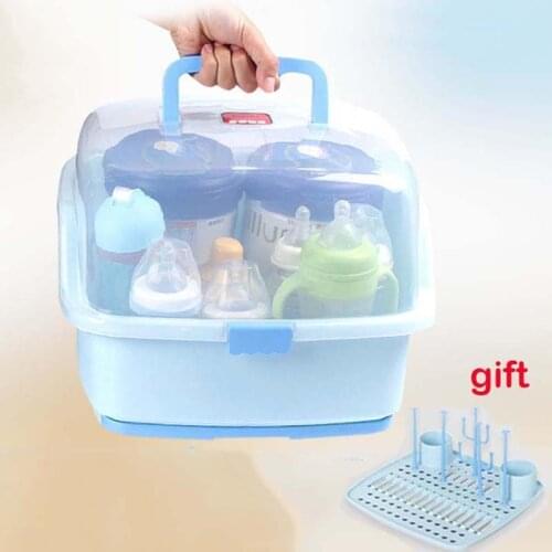 Baby Milk Bottle Drying Rack 3 Colors Portable Fruit Drain Cleaning Drying Rack Storage Nipple Shelf Baby Bottle Holder for Baby