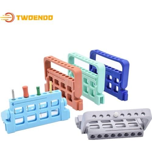 Dental 8 Holes 5pcs Memory Autoclavable Endo Holder Measurement Endo Block