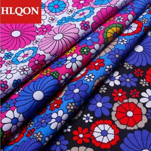 High quality 100% cotton printed sateen rose flower fabric used for Quilting sewing dress women clothing skirt by 100x150cm