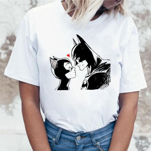 Funny Kiss Print Tshirt Short-Sleeved O-Neck Summer Tops Short Sleeve Funny T Shirts Women Ulzzang Harajuku Couple Tees