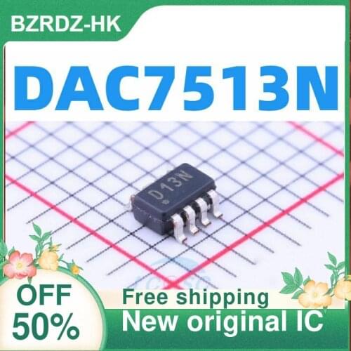 2-10PCS/lot DAC7513 DAC7513N D13N SOT23-8 New original IC