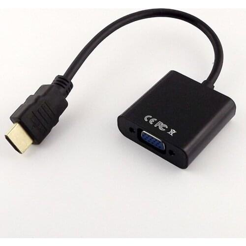 1pcs Black/White 1080P HDMI Male to VGA Female Video Converter Adapter Cable for PC DVD HDTV