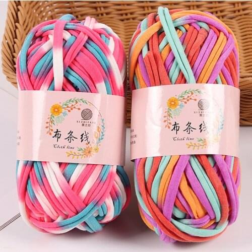 100G/Ball Chunky Yarn Soft Cotton Cloth Crochet Milk Thick Hand Knitting Threads Bag Carpet Basket Blanket Knit Yarn