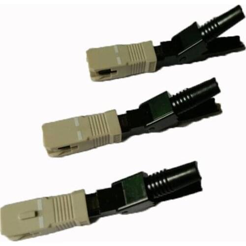 100PCS FTTH SC UPC multimode fiber optic SC UPC quick connector SC FTTH Fiber Optic Fast Connector SC Connector Free shipping
