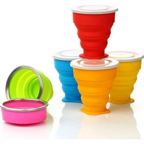 2018 New 200mL Vogue Outdoor Travel Silicone Retractable Folding tumblerful Telescopic Collapsible Folding Water