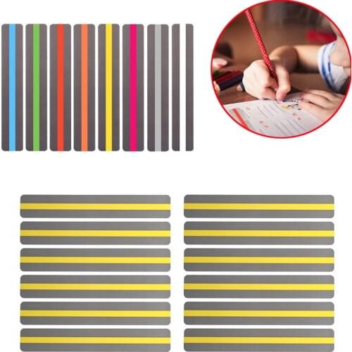 8/10 Pcs Transparent Reading Guide Strip School Supplies Highlighter Colored Overlays Plastic Bookmark For Dyslexia People