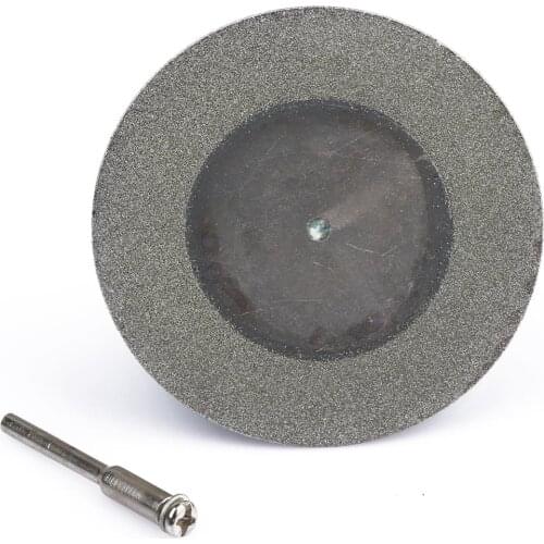 DRELD 1pcs 60mm Mini Diamond Saw Blade Diamond Cutting Discs with 1pc Connecting 3mm Shank for Dremel Drill Fit Rotary Tool