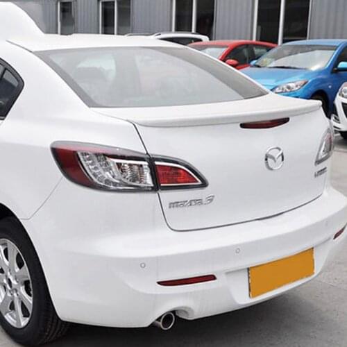 Car Accessories For Mazda 3 4Doors Sedan 2011-2016 ABS Plastic Unpainted Primer Tail Trunk Wing Rear Spoiler Auto Decoration