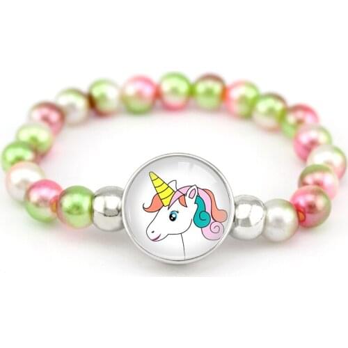 Unicorn Beaded Bracelets Trendy Fashion Jewelry Girls Women Boy Unisex Friendship Lover Gift Drop Shipping