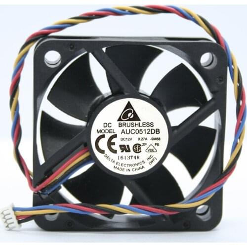 Delta AUC0512DB 5015 50x50x15mm 5cm DC 12V 0.27A 4 Lines Server Inverter Cooling Fan