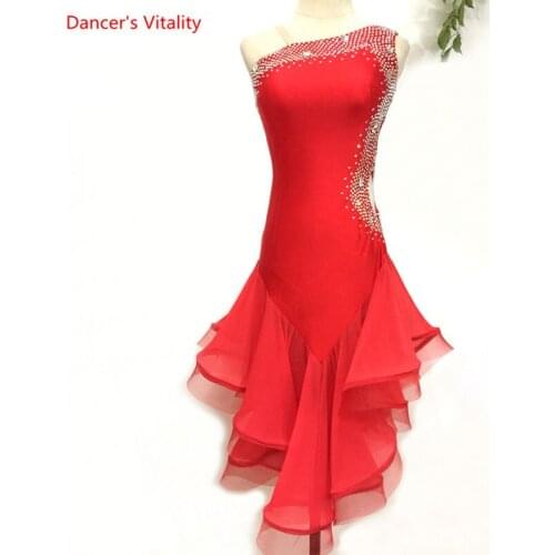 Childrens Latin Dance Skirt Female Adult Latin Dancing Performance Dress Customized Adult Child Latin Competition Dresses Wear
