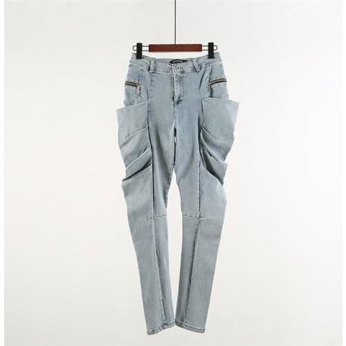 Owen Seak Men Denim Jeans Formal High Street Mens Clothing Hip Hop Spring Straight Men Solid Jeans Pants Size XL