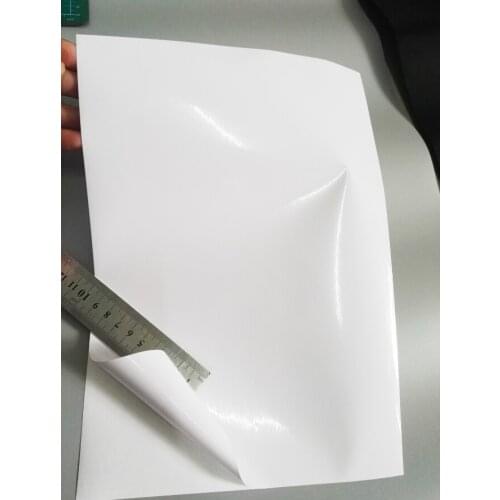 FUNCOLOUR A4 210*297MM GLOSSY White PVC Blank Waterproof Label Sticker for Laser Printer